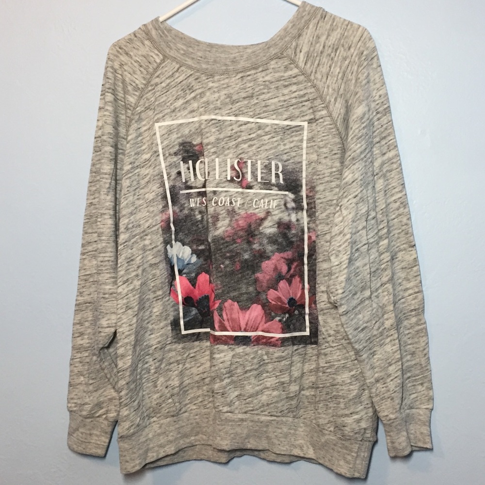NWOT Grey Floral Sweatshirt / Sweater